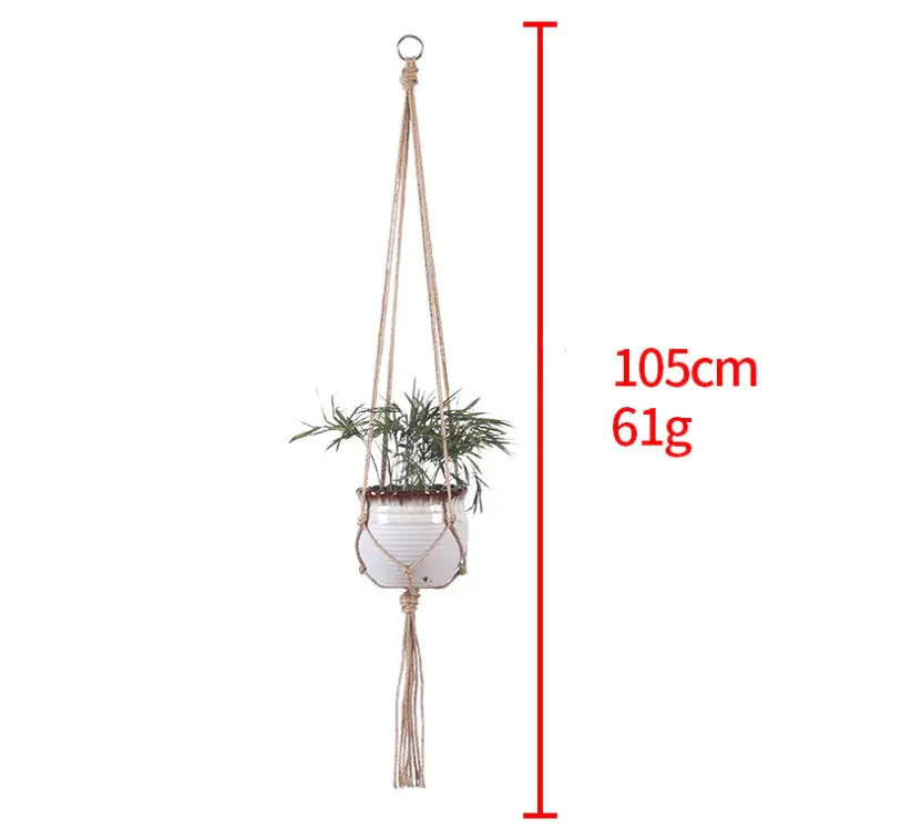 Handwoven Hanging Plant Basket – Cotton Rope